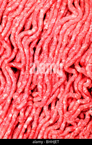 Close up of lean red raw ground meat Stock Photo