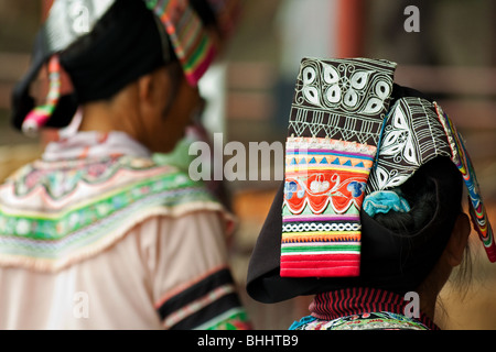 Yi tribal headdress Stock Photo