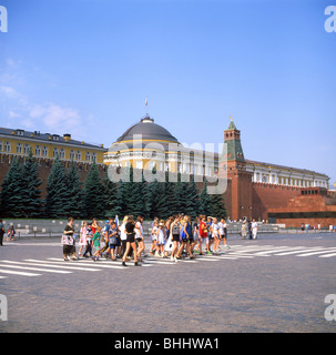 Red Square showing The Kremlin, Moscow, Central Federal District, Russia Stock Photo