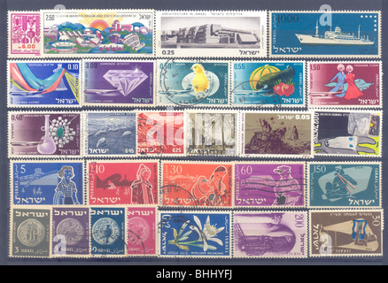 Israel vintage stamp album Stock Photo