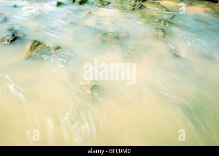 Moving water in slow shutter speed Stock Photo