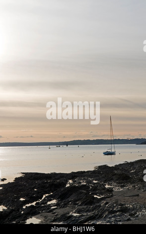 Dusk at St Mawes in Cornwall England UK Stock Photo