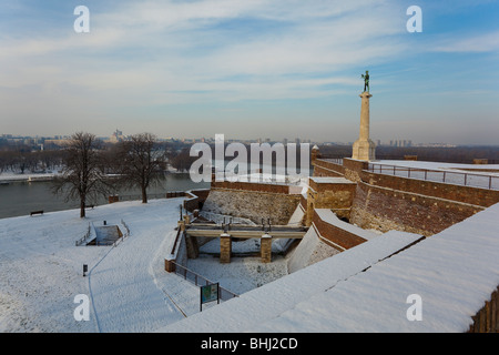 Belgrade, Kalemegdan castle, winter Stock Photo