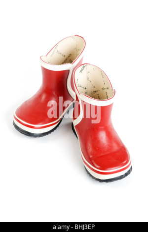 kids wellington boots isolated on white background Stock Photo - Alamy