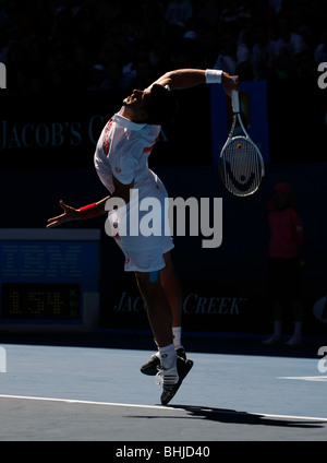 Novak Djokovic (SRB) at the Australian Open 2010 in Melbourne, Australia Stock Photo