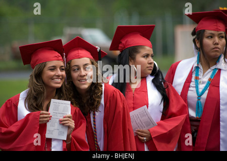 Graduation at Durango High School in Durango, Colorado. Stock Photo