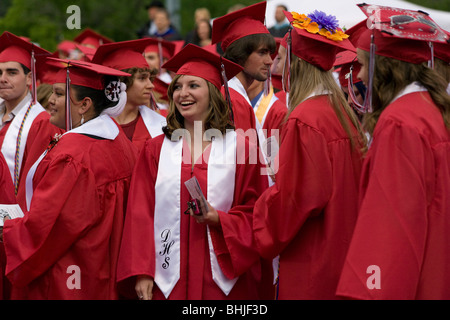 Graduation at Durango High School in Durango, Colorado. Stock Photo