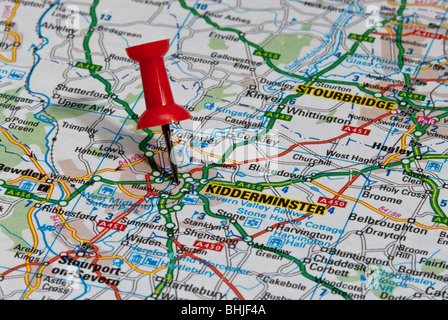 Road Map of Kidderminster, England Stock Photo - Alamy