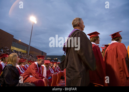 Graduation at Durango High School in Durango, Colorado. Stock Photo