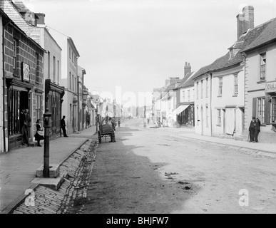 Cricklade High Street, Cricklade, Wiltshire, with some local inhabitants, c1860-c1922.  Artist: Henry Taunt Stock Photo