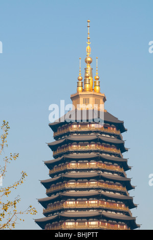 Pagoda at Tianning Temple, Changzhou, Jiangsu province, China, Asia Stock Photo