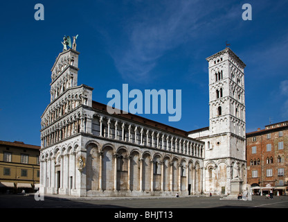 Italy, Tuscany, Lucca Church of San Michele in Foro Stock Photo