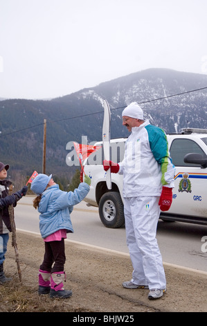 Olympic Torchbearer 2010 Vancouver Stock Photo