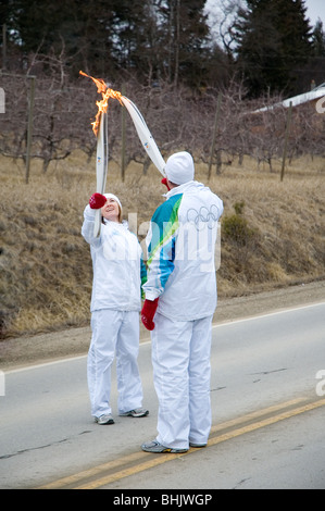 Olympic Torchbearer 2010 Vancouver Stock Photo