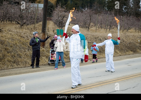 Olympic Torchbearer 2010 Vancouver Stock Photo