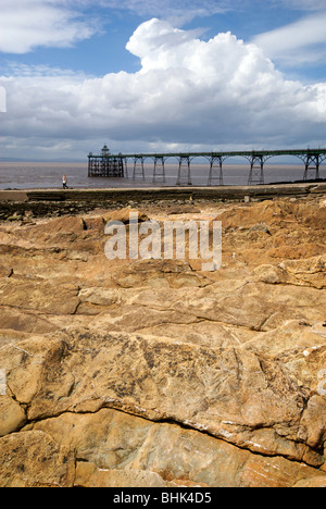 Clevedon North Somerset UK Beach Pier Sea Stock Photo