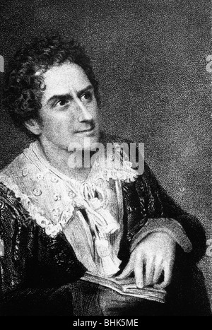Edmund Kean (1789-1833), British actor. Artist: Unknown Stock Photo