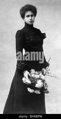 Beatrice Leopoldine, 20.4.1884 - 13.7.1966, Princess of Orleans-Bourbon, half length, picture postcard, 1906, , Stock Photo