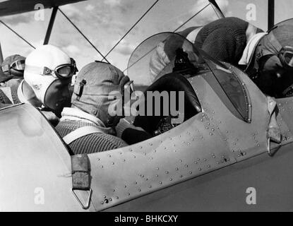 Nazism / National Socialism, military, Wehrmacht, Luftwaffe, flight training, 1936, Stock Photo