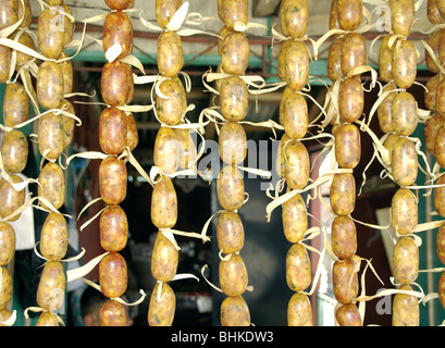 El Salvador. Traditional food. Traditional sausages Stock Photo - Alamy