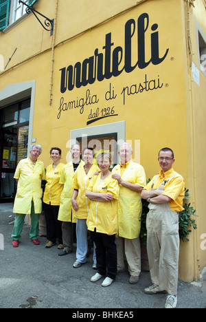 Family owned and run pasta factory in Lari, Italy: Martelli Famiglia di pastai Stock Photo