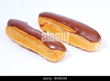 two chocolate pastries Stock Photo