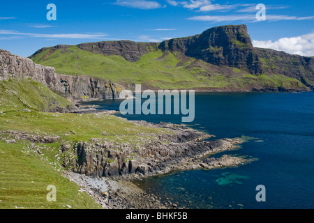 Moonen Bay and Waterstein Head from Neist Point, Isle of Skye, Scotland, UK Stock Photo