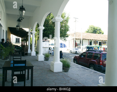 El Salvador. Suchitoto town. Street scene. Stock Photo