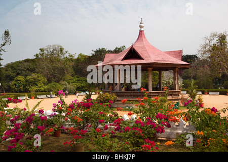 India, Kerala, Thiruvananthapuram, (Trivandrum), Public Park, pavilion near Napier Museum Stock Photo