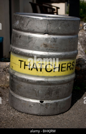 Thatchers cider barrel Stock Photo