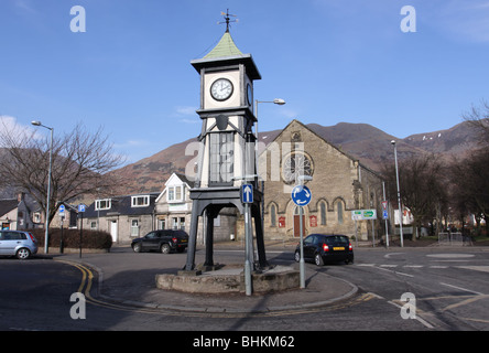 Murray Square Clock Tillicoultry Clackmannanshire Scotland February 2010 Stock Photo