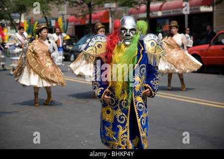 A Bolivian parade in Jersey City, NJ. Stock Photo