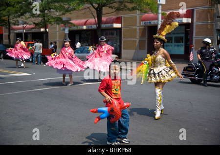 A Bolivian parade in Jersey City, NJ. Stock Photo