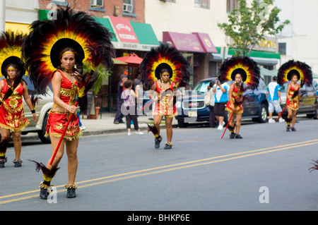 A Bolivian parade in Jersey City, NJ. Stock Photo