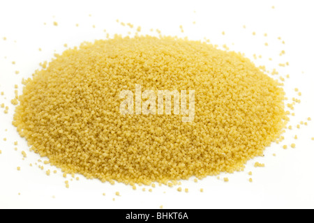 Pile of uncooked Couscous Stock Photo