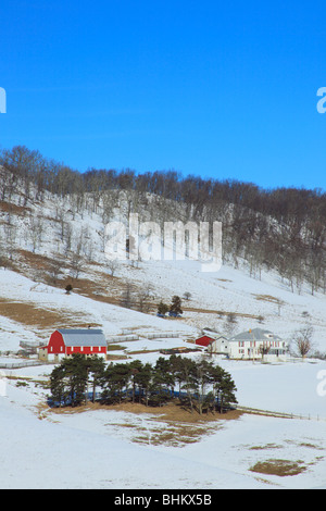 Farm in Germany Valley at the base of Spruce Mountain, Judy Gap, West Virginia. Stock Photo