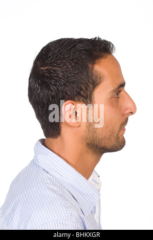 Profile portrait of a young Middle Eastern man Stock Photo