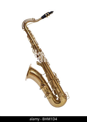 Vintage saxophone, carefully preserved, from the 1930's. Stock Photo