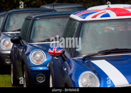 Britain’s best loved home grown car, the Mini, is having its 50th birthday celebrated with a weekend of motorsport action. Stock Photo