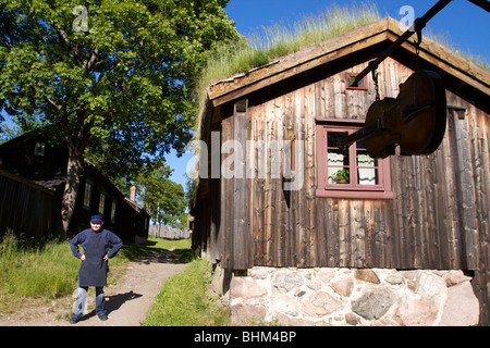 An herbal roof house in Turku South of Finland Stock Photo