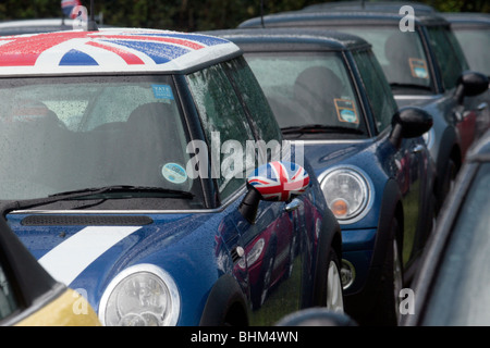 Britain's best loved home grown car, the Mini, is having its 50th birthday celebrated with a weekend of motorsport action. Stock Photo