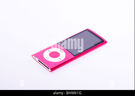 An Ipod Nano 5th generation digital music player with video camera on a white background Stock Photo