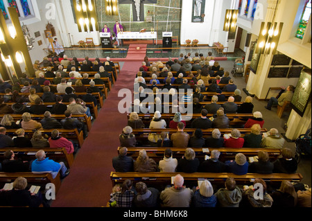 Mass at Polish church of St Andrew Bobola, Hammersmith, W6, London, United Kingdom Stock Photo