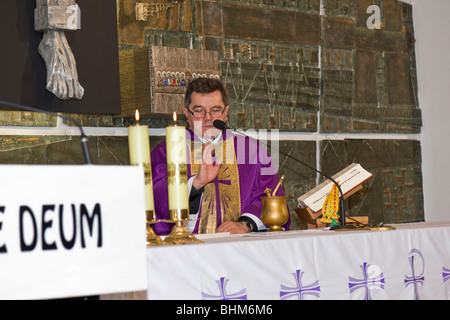 Mass at Polish church of St Andrew Bobola, Hammersmith, W6, London, United Kingdom Stock Photo