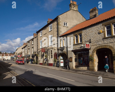 Tourists in Bridge Street Helmsley North Yorkshire Stock Photo