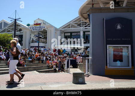 V&A Waterfront Cape Town South Africa the Amphitheatre live entertainment area Stock Photo