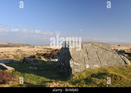Blue stone rock, Carningli Common, Newport, Pembrokeshire, Wales ...