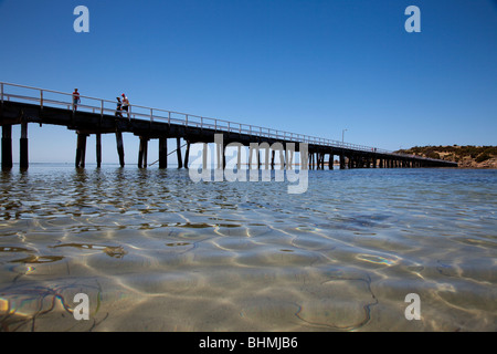 The wharf at Victor Harbour in South Australia's Fleurie Peninsula Stock Photo