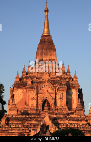 Myanmar, Burma, Bagan, Gawdawpalin Temple Stock Photo