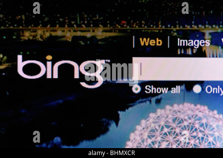 ' Bing ' search engine web page Stock Photo